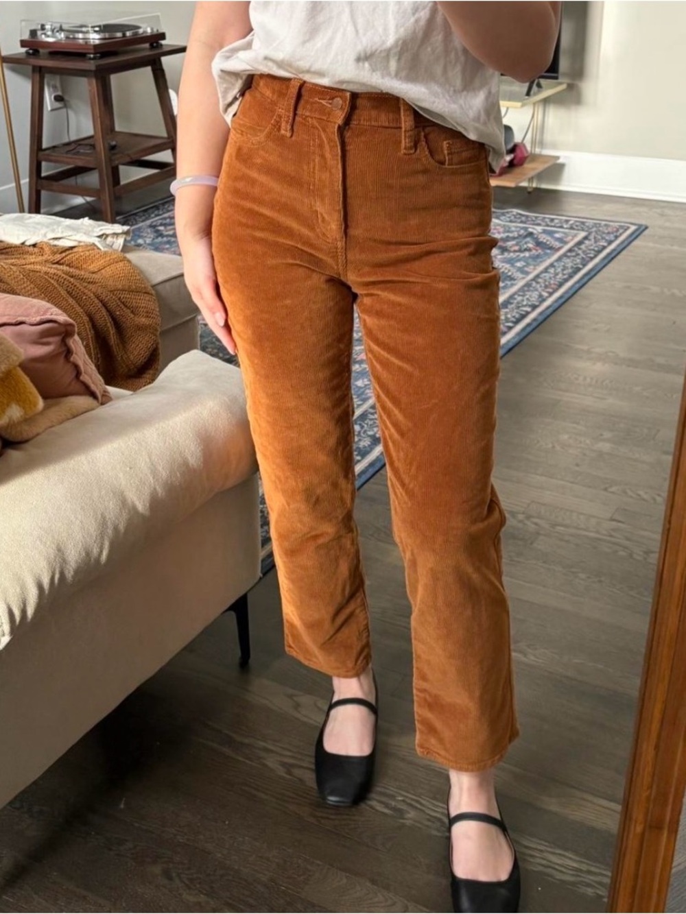 Universal Thread Rust Brown Corduroy Vintage Straight Pants